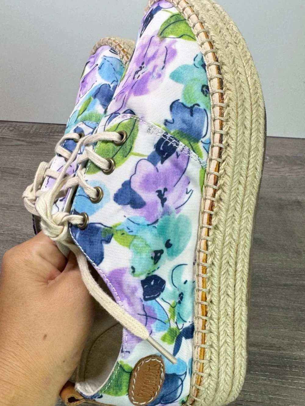 Coconuts Matisse Grateful Floral Canvas Espadrille PlatformSneakers size 7